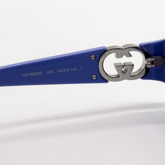 NEW GUCCI SUNGLASSES WOMEN OVAL PURPLE GUCCI GG1662SA 003 - Picture 9 of 11